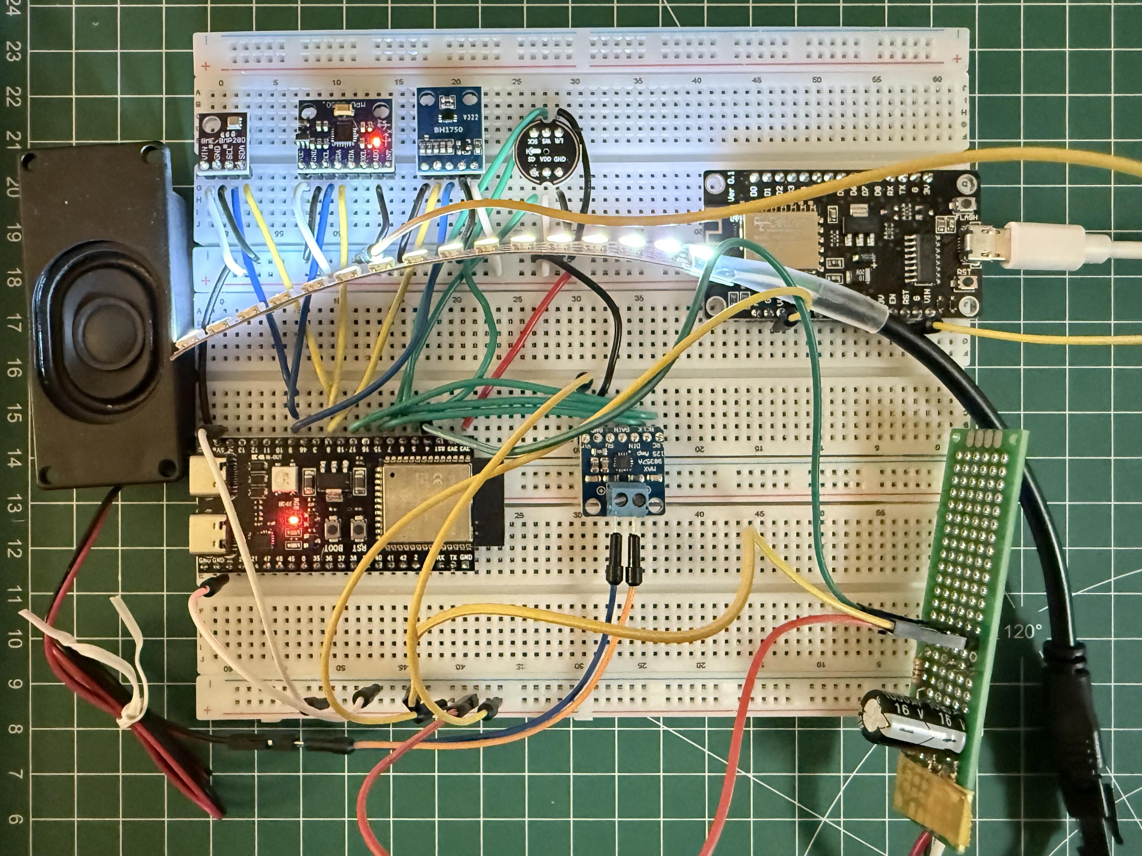 Creature hardware on breadboard